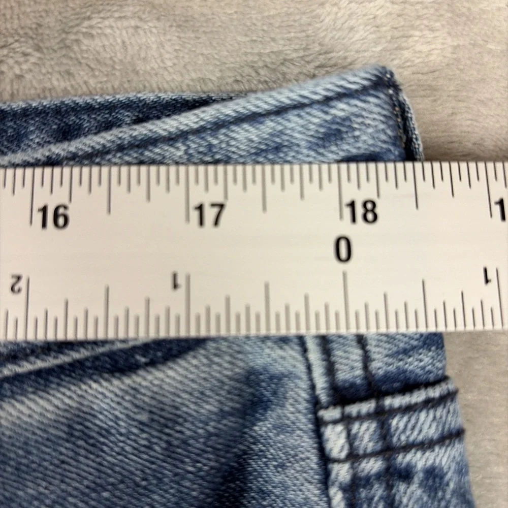 Banana Republic Jeans Mens 36x34 Blue Selvedge Slim Fit Distressed Button Fly